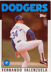 1986 Topps Baseball Cards      630     Fernando Valenzuela